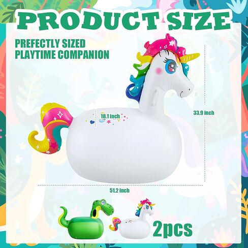 Hiboom Giant Inflatable Hopping Toys 51 Inch Bouncer Animal Toys Ride on Toys Hopping Toys Hopper for Birthday Party Gifts Supports up to 250 Pounds, Ages 6 and up in Saudi Arabia