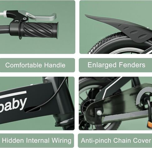 دراجة أطفال مقاس 14 بوصة للأولاد والبنات من عمر 3 إلى 7 سنوات مع مصباح أمامي وعجلة تدريب فلاش قابلة للفصل، نظام فرامل مزدوج، سرج قابل للتعديل ومقود إطار قوي in Kuwait