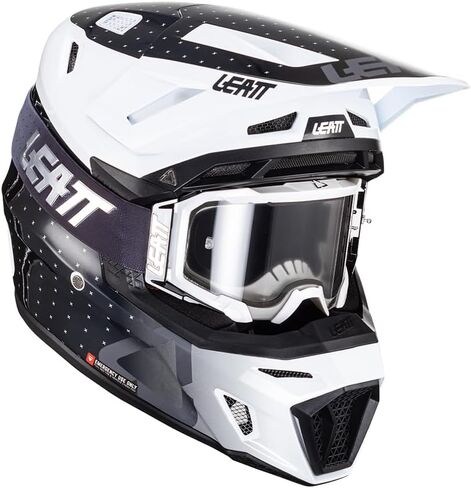 Leatt Helmet Kit Moto 8.5 V24 Blk/Wht #M 57-58cm in Saudi Arabia