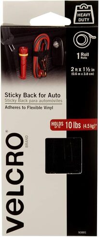 VELCRO Brand Industrial Strength Fasteners | Auto, RV, Boat Adhesive | Heavy Duty Strength for Dashboards & Consoles | Vinyl Compatible & Temperature Resistant | 3½in x 1½in Strips, Gray in Saudi Arabia
