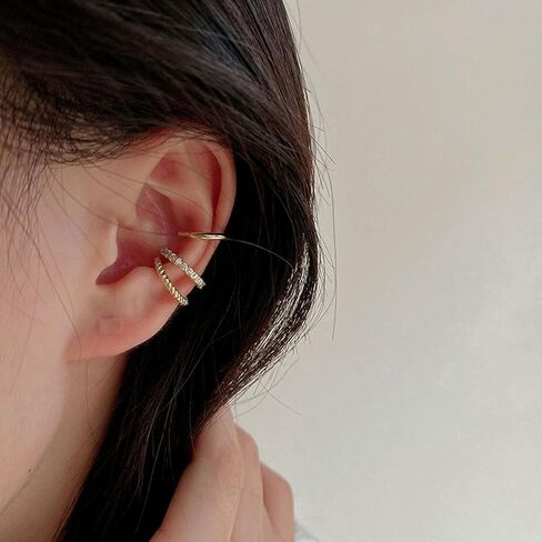 K&Y 20PCS 14K Cuff Earrings Non Piercing Ear Hoop Earrings Clip On Cartilage Earring Huggie Adjustable For Women Man Jewelry Set in Saudi Arabia
