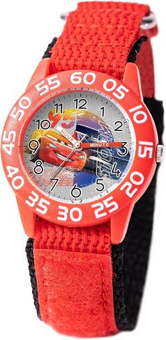 Disney Cars Kids' Plastic Time Teacher Analog Quartz Nylon Strap Watch in Saudi Arabia