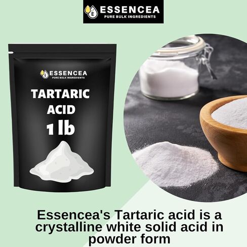 Tartaric Acid 1lbs by Essencea Pure Bulk Ingredients | Gluten Free Vegan Non-GMO | Top Grade in Saudi Arabia
