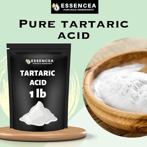 Tartaric Acid 1lbs by Essencea Pure Bulk Ingredients | Gluten Free Vegan Non-GMO | Top Grade in Saudi Arabia
