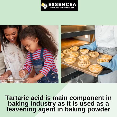 Tartaric Acid 1lbs by Essencea Pure Bulk Ingredients | Gluten Free Vegan Non-GMO | Top Grade in Saudi Arabia