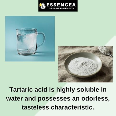 Tartaric Acid 1lbs by Essencea Pure Bulk Ingredients | Gluten Free Vegan Non-GMO | Top Grade in Saudi Arabia