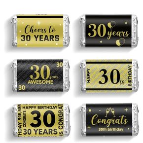 Tenare 90 قطعة من أغلفة الحلوى لحفلات عيد الميلاد الستين باللونين الأسود والذهبي، ملصقات شوكولاتة صغيرة، زينة عيد الميلاد الستين للرجال، لوازم حفلات الذكرى السنوية in Kuwait