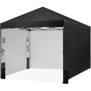 10'x10' Pop up Canopy Tent with 3 Removable Sidewalls Comercial, Mesh Windows and Pockets, Patented One Push, 1 Person Easy Setup, Gazebo Shelter, Case, 8 Stakes, 4 Ropes, 4 Sandbags (Navy) in Saudi Arabia