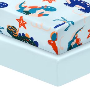 UOMNY Crib Sheet Set for Girls,Butterfly Fitted Crib Sheets Baby Sheet Set for Standard Crib and Toddler mattresses Nursery Bedding Sheet for Girls 2 Pack Pink,Purple Pattern in Kuwait