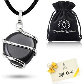 Black Tourmaline Teardrop Orgonite Healing Necklace - Powerful Protection, Grounding & Balance in Kuwait