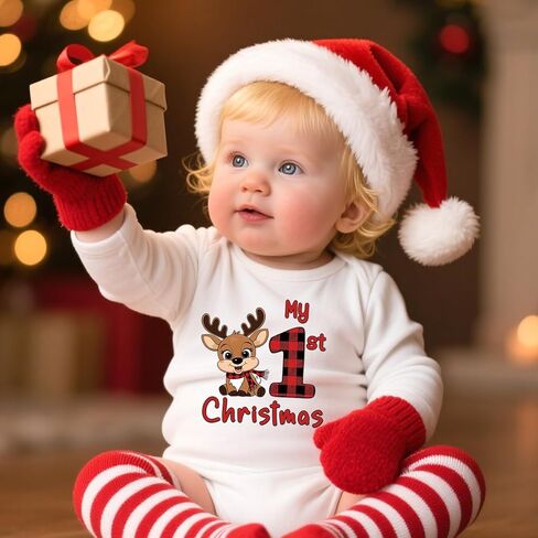Dazoratix Babys First Christmas Transfers - 20 ورقة My 1 st Xmas الحديد على الرقع DTF جاهزة للضغط على تصميمات الحرارة ملصقات الفينيل لرجل الثلج الزنجبيل الشارات تي شيرت الملابس الملابس وسادة الحرف اليدوية DIY in Kuwait