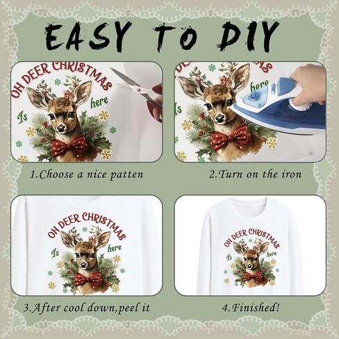 Dazoratix Babys First Christmas Transfers - 20 ورقة My 1 st Xmas الحديد على الرقع DTF جاهزة للضغط على تصميمات الحرارة ملصقات الفينيل لرجل الثلج الزنجبيل الشارات تي شيرت الملابس الملابس وسادة الحرف اليدوية DIY in Kuwait