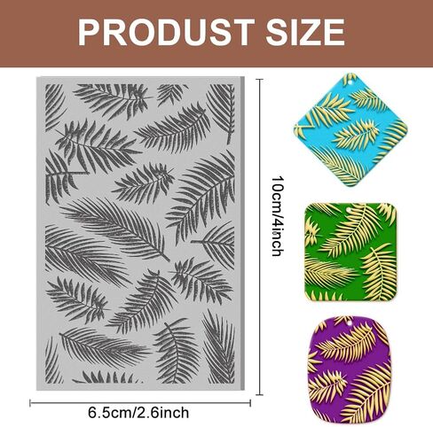 CHGCRAFT Abstract Floral Leaves Polymer Clay Texture Sheets Plants Rubber Clay Texture Sheets Clay Texture Mat Tool Used for DIY Jewelry Making Craftwork and Printing Patterns in Saudi Arabia