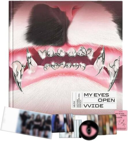 ألبوم MEOVV MY EYES OPEN VVIDE (إصدار GRILL) كتاب صور + قرص مضغوط + مجموعة بطاقات صور + مجموعة بطاقات بريدية (ارفع يديك) in Kuwait