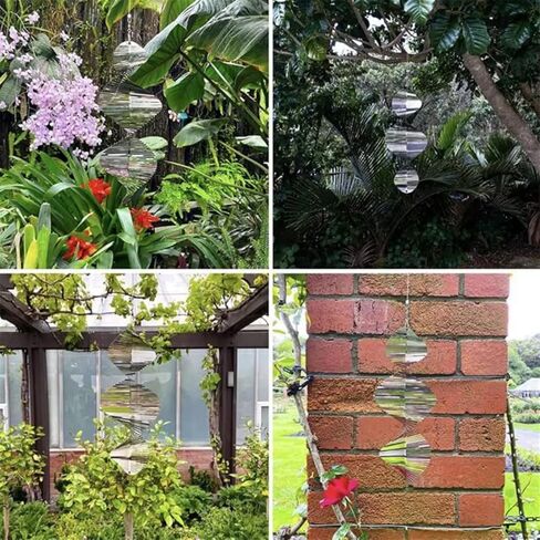 Wave Wind Spinners Outdoor Hanging Garden Decor, 3D Bird Deterrents for Yard and Garden - Stainless Steel Falciform Wind Hanging Kinetic Art Wind Sculpture Helix Patio Farm in Saudi Arabia