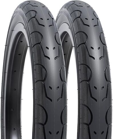 إطارات دراجة YUNSCM 14 بوصة 14x2.125/52-254 و14 بوصة صمام شاردر لأنابيب الدراجة مع شريطين حافة متوافق مع إطارات وأنابيب دراجة 14 × 2.10 14 × 2.125 14 × 2.25 (A-1033) in Saudi Arabia