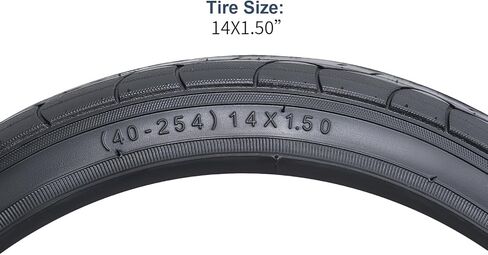 إطارات دراجة YUNSCM 14 بوصة 14x2.125/52-254 و14 بوصة صمام شاردر لأنابيب الدراجة مع شريطين حافة متوافق مع إطارات وأنابيب دراجة 14 × 2.10 14 × 2.125 14 × 2.25 (A-1033) in Saudi Arabia