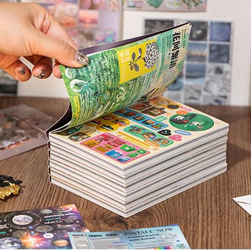 أكثر من 1600 قطعة من كتب الملصقات القديمة لمستلزمات سجل القصاصات ومستلزمات المجلات غير المرغوب فيها - ملصقات Y2K الرجعية (لامعة/غير لامعة/مزخرفة) | الأشياء الزائلة، لوازم المجلات، الزينة الحرفية in Kuwait