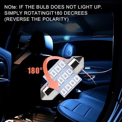 24 قطعة مجموعة مصابيح LED الداخلية للسيارة 194 T10 DE3175 578 31 مم 41 مم لمبات LED مصابيح بديلة داخلية لخريطة السيارة ولوحة ترخيص الباب وإضاءة القبة الجانبية (أزرق) in Kuwait