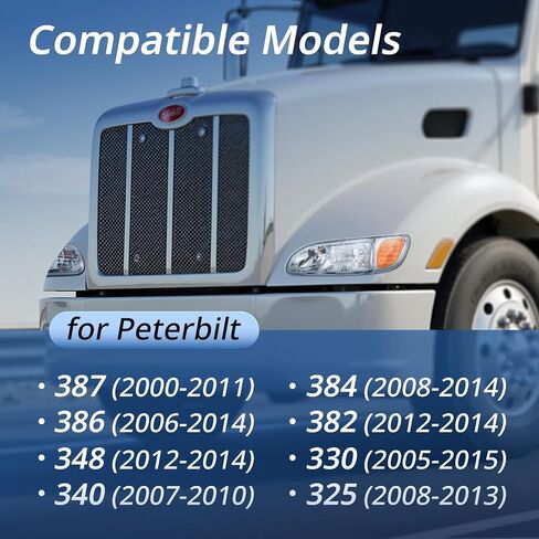 Headlights for Peterbilt 386, Truck Headlight Assembly for Peterbilt 330 325 335 337 340 348 382 384 386 387, with DOT Approved High and Low Beam Replacement Left and Right(A Pair) in Saudi Arabia