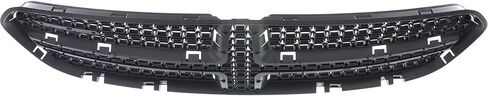 Go-Parts - Textured Black Grille Insert with Chrome Trim for Dodge Durango Citadel, GT (2017), Limited, SXT Models (2014-2020), Code MF5, Replacement 2015 2016 2017 2018 2019 in Saudi Arabia