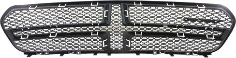 Go-Parts - Textured Black Grille Insert with Chrome Trim for Dodge Durango Citadel, GT (2017), Limited, SXT Models (2014-2020), Code MF5, Replacement 2015 2016 2017 2018 2019 in Saudi Arabia