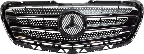 Go-Parts - Grille for Mercedes Benz Sprinter 2014-2018, Black Shell and Insert with Chrome Molding, Replacement 2015 2016 2017 in Saudi Arabia