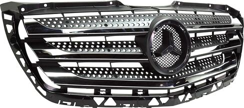 Go-Parts - Grille for Mercedes Benz Sprinter 2014-2018, Black Shell and Insert with Chrome Molding, Replacement 2015 2016 2017 in Saudi Arabia