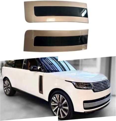 1 زوج الجانب الأمامي الحاجز الهواء الجناح تنفيس صالح ل LR رينج روفر 2022 2023 2024 2025 الذهب الأسود ABS اليسار + اليمين تنفيس مصبغة الإطار الملحقات in Kuwait