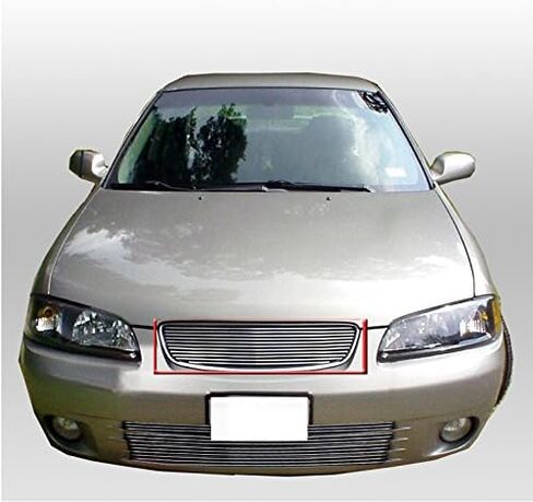 Front Bumper Upper Billet Grille Insert Compatible with 2000-2003 Sentra in Saudi Arabia
