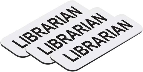 بطاقة اسم أمين المكتبة 1 × 3 بوصة، ذهبية مصقولة (3 عبوات) in Kuwait