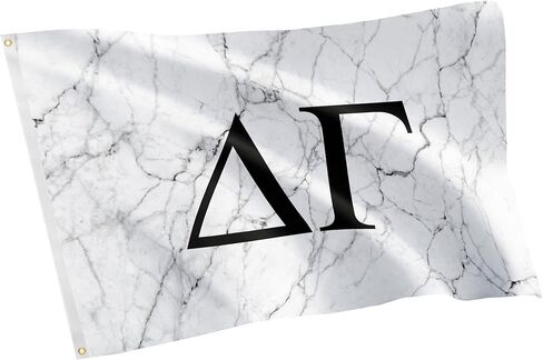 Desert Cactus Delta Gamma Sorority Flag Greek Letters Banner, 3x5 Feet Light Marble Design - for Sorority Decor, Events, and DG Pride Display in Saudi Arabia