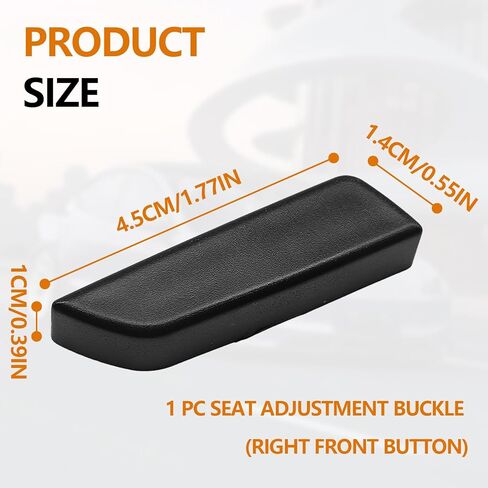 Passenger Side Seat Adjustment Button Cover & Cushion Forward Switch Black Trim Design Replacement Part Numbers 1098842-00-D & 1098842-01-D Compatible with TSL Model 3/Y 2017-2020 in Saudi Arabia