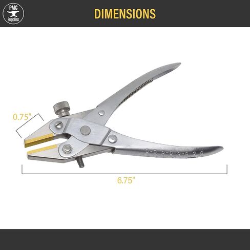6-3/4" Brass-Lined Jaw Parallel Action Flat Nose Pliers with Adjustable Jaw Stop Jewelry Making Wire Forming Tool in Saudi Arabia