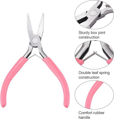 1Pc Carbon Steel Round Nose Pliers 4.5 Inch Small Jewelry Pliers Hand Tools for Jewelry Repair Wire Wrapping Crafts Making Supplies in Saudi Arabia