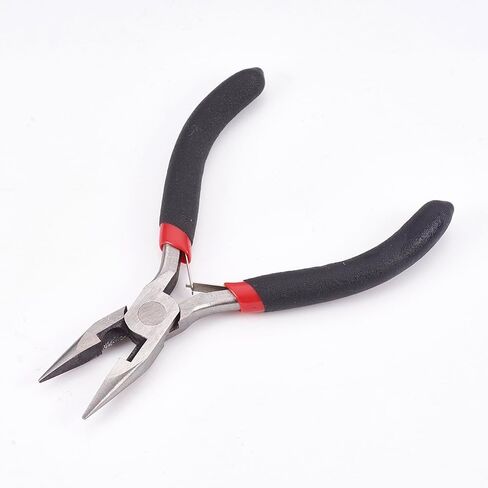 1Pc 45# Carbon Steel Jewelry Plier Needle Nose Plier Polishing for Necklace Bracelet Jewelry Accessories Making Repairing Supplies about 83mm Long in Saudi Arabia