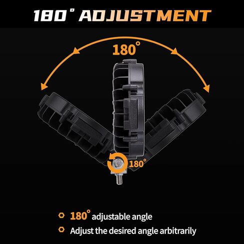 Round LED Off Road Lights, 7 Inch Flood LED Light Pods Offroad Driving Lights 120W 10000lm, Trucks ATV UTV RV SXS Car Jeep Off-Roading Fog Tractors Work Lights Flood Beam, 2 Pack in Kuwait