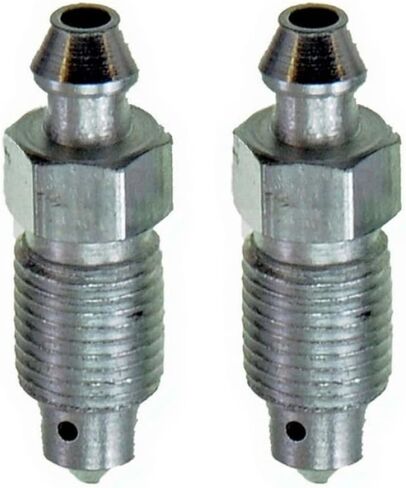 KarParts360 Disc Brake Bleeder Screw | 2 Pieces | Treated Steel Material | Silver | M10 By 1.0 Bolt Thread Size | 1.0 Thread Pitch | Replacement For 14071826 in Saudi Arabia