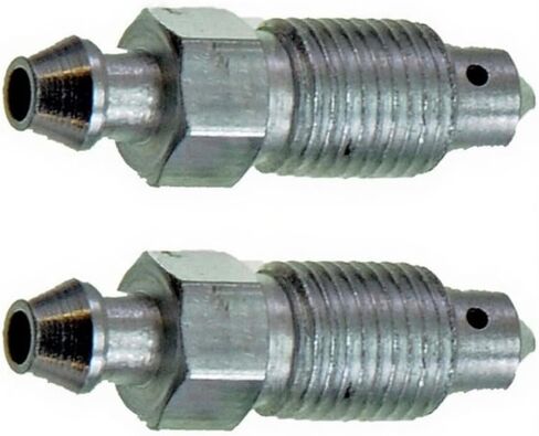KarParts360 Disc Brake Bleeder Screw | 2 Pieces | Treated Steel Material | Silver | M10 By 1.0 Bolt Thread Size | 1.0 Thread Pitch | Replacement For 14071826 in Saudi Arabia