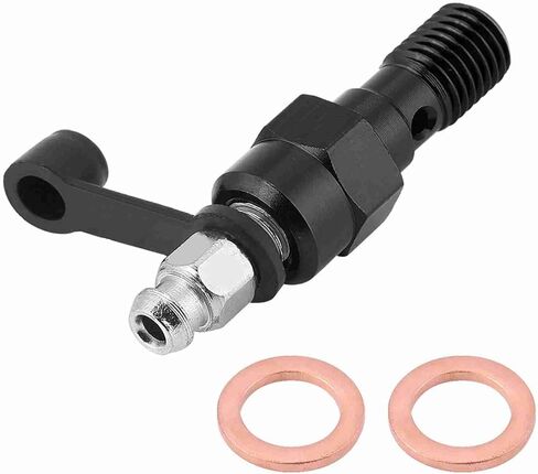 ZJchao Banjo Bleed Screw, Banjo Nut Motorcycle Brake Caliper Bleed Screw Universal with Washers for Car (Red) in Saudi Arabia