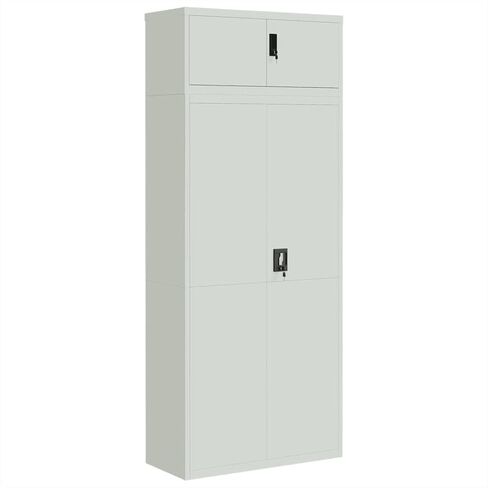 File Cabinet Light Gray 35.4"x15.7"x86.6" Steel, Office Storage in Saudi Arabia