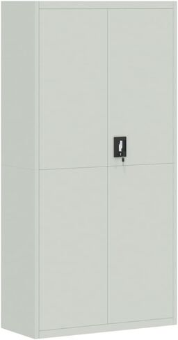 File Cabinet Light Gray 35.4"x15.7"x86.6" Steel, Office Storage in Saudi Arabia