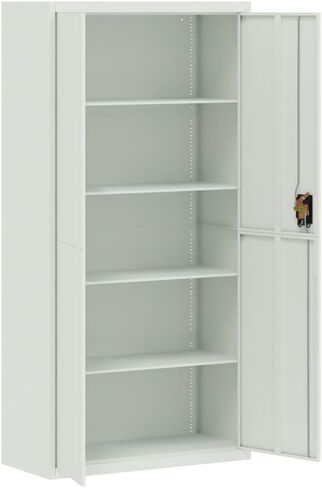 File Cabinet Light Gray 35.4"x15.7"x86.6" Steel, Office Storage in Saudi Arabia