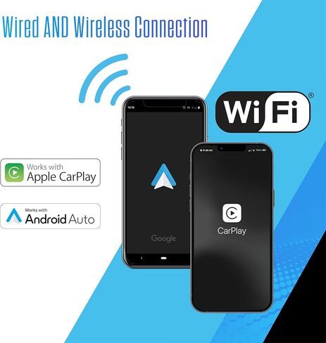 Jensen J3CA7W مقاس 7 بوصات معتمد من Apple CarPlay Android Auto سلكي أو لاسلكي | راديو ستيريو للسيارة بشاشة لمس مزدوجة DIN | بلوتوث | إدخال الكاميرا الاحتياطية | تشغيل وشحن USB in Kuwait