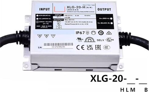 1 قطعة مصدر الطاقة XLG-20 XLG-20-H-B XLG-20-L-B XLG-20-M-B XLG-20-H XLG-20-L XLG-20-M 21W سائق الوضع الحالي المستمر LED (XLG-20-M-B) in Saudi Arabia