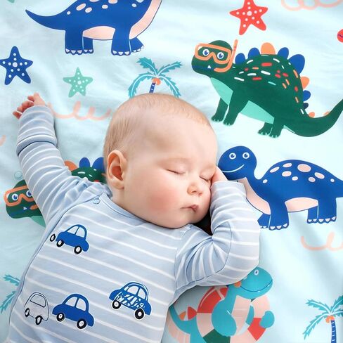 مجموعة ملاءات سرير الأطفال من قماش الموسلين من UOMNY للأولاد والبنات من القطن بوهو مقاس 28 × 52 ملاءة مرتبة سرير أطفال محايدة لمراتب الأطفال القياسية ومراتب الأطفال الصغار الناعمة القابلة للتنفس، عبوة من قطعتين باللونين الأخضر والأبيض in Kuwait