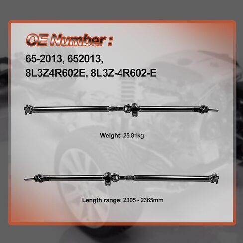 65-2013 Rear Drive Shaft Prop Shaft Driveshaft Assembly Fit for Ford F-150 F150 2004-2008, [4.2L 4.6L, RWD, Automatic Transmission, 144.5" 144.7" WheelBase] Replace OE 8L3Z4R602E in Saudi Arabia