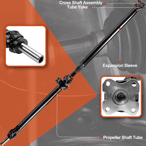 65-2013 Rear Drive Shaft Prop Shaft Driveshaft Assembly Fit for Ford F-150 F150 2004-2008, [4.2L 4.6L, RWD, Automatic Transmission, 144.5" 144.7" WheelBase] Replace OE 8L3Z4R602E in Saudi Arabia