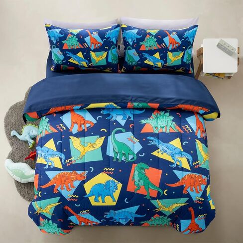 ليلة جميلة - للأطفال الأولاد والبنات في مرحلة ما قبل المدرسة للرعاية النهارية، وحيوانات دب الغزلان والثعالب في الغابة الخضراء، وسرير الأطفال الصغار، يتضمن لحافًا، وملاءة مسطحة، وملاءة جاهزة وكيس وسادة (أخضر) in Kuwait