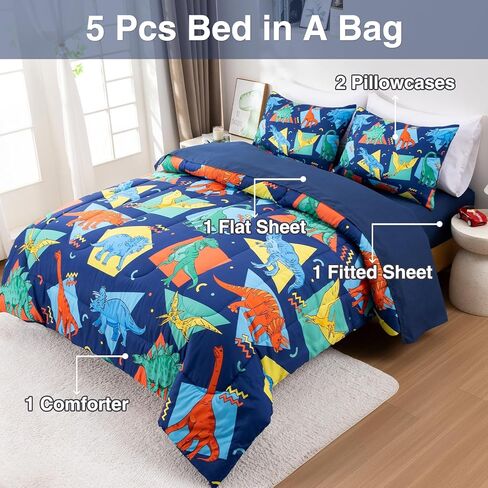 ليلة جميلة - للأطفال الأولاد والبنات في مرحلة ما قبل المدرسة للرعاية النهارية، وحيوانات دب الغزلان والثعالب في الغابة الخضراء، وسرير الأطفال الصغار، يتضمن لحافًا، وملاءة مسطحة، وملاءة جاهزة وكيس وسادة (أخضر) in Kuwait